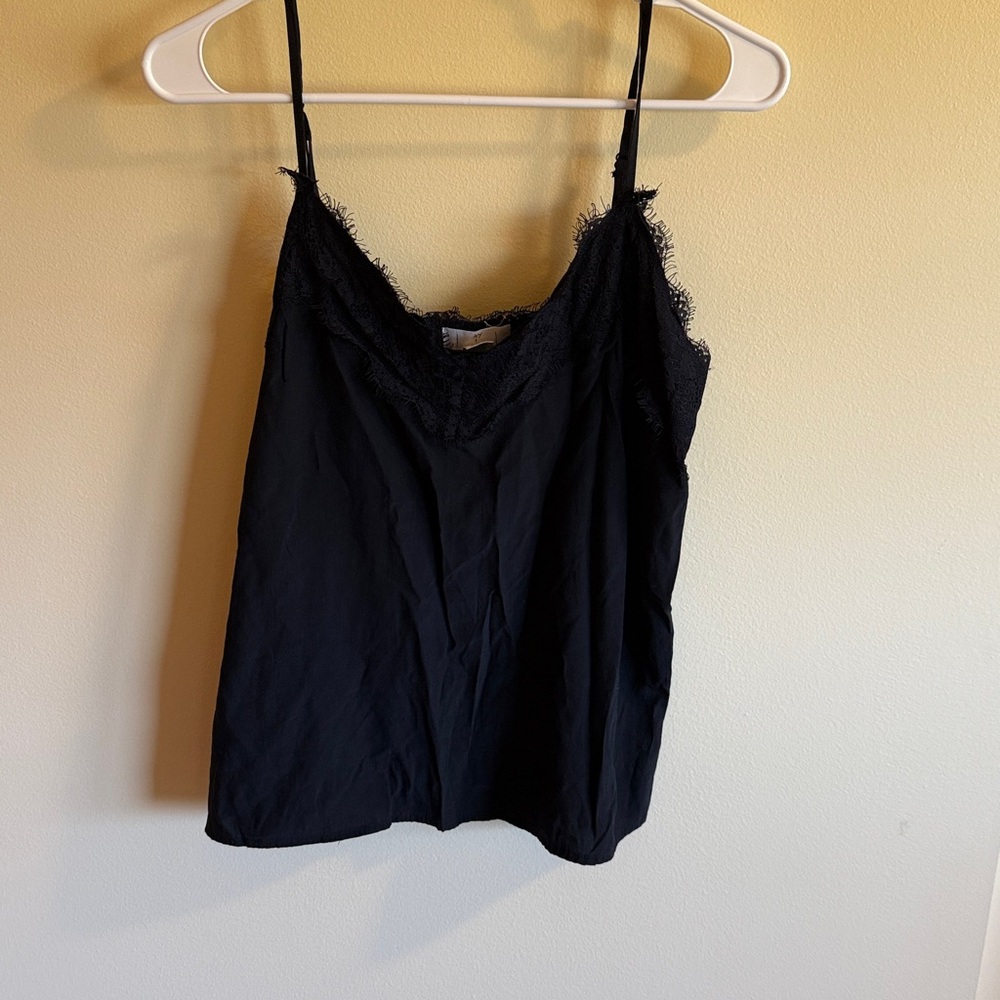 Black Lace Trim Cami Top